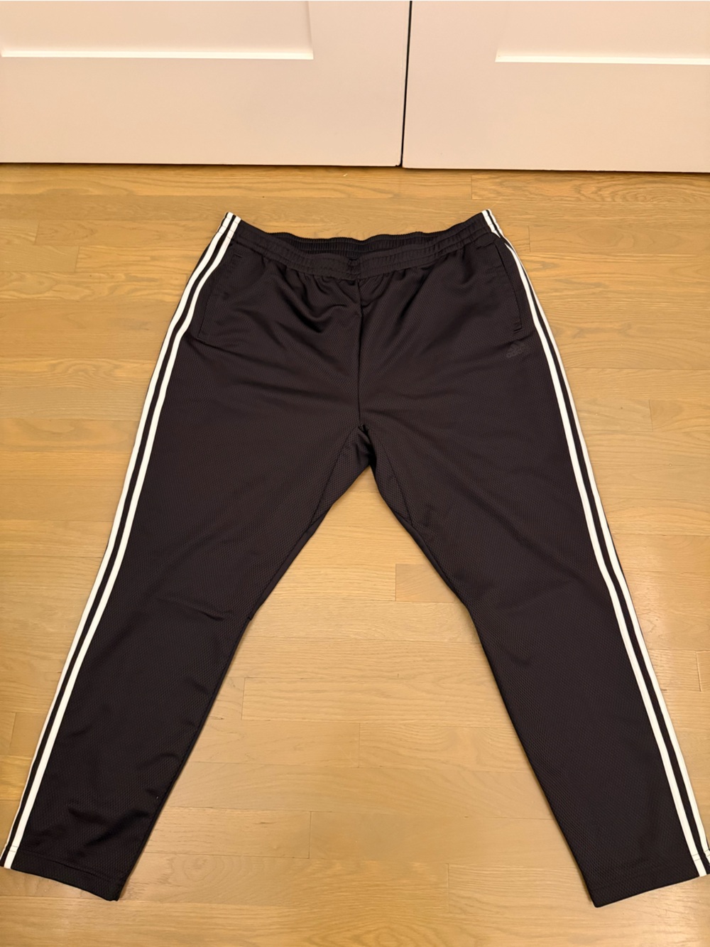 NWT adidas Carbon Gray Track Pants with White Accent